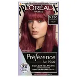 Coloration Permanente 5.260 Violet Couleur Éclatante Haute Intensité Jusqu'à 8 Semaines D'éclat Cheveux 3x Plus Brillants Les Vivids Préférence L'OREAL PARIS
