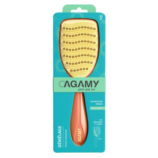Brosse à Cheveux Tête Détachable et Lavable AGAMY