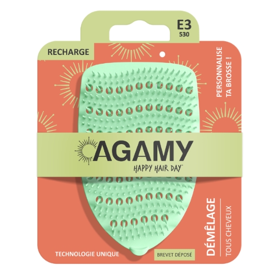 Tête pour Brosse à Cheveux Démêlage Tous Cheveux Happy Hair Day AGAMY