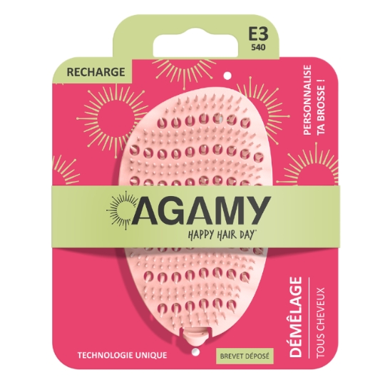 Tête pour Brosse à Cheveux Démêlage Tous Cheveux Happy Hair Day AGAMY