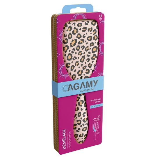Brosse à Cheveux Démêlage Tous Cheveux Tête Détachable et Lavable Happy Hair Day AGAMY