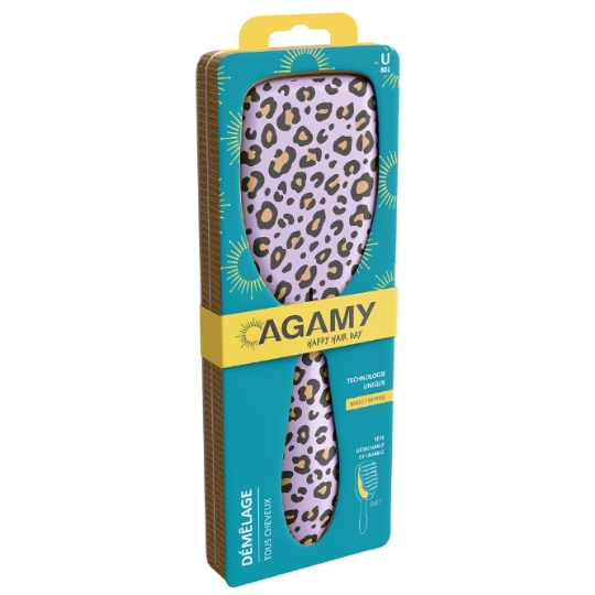 Brosse à Cheveux Démêlage Tous Cheveux Tête Détachable et Lavable Happy Hair Day AGAMY