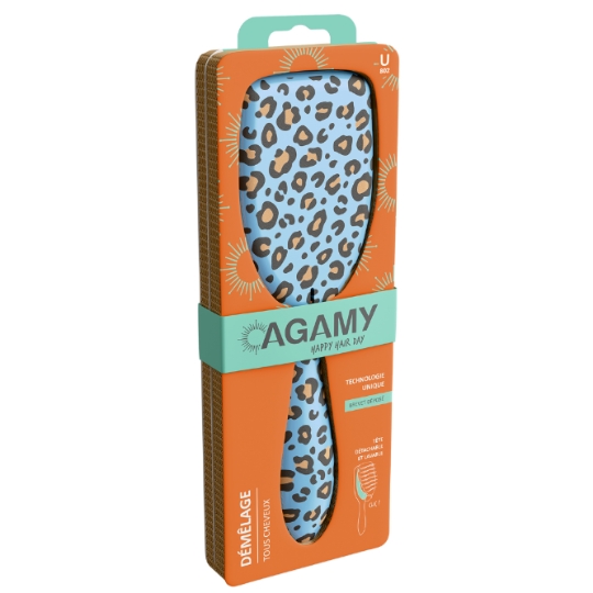 Brosse à Cheveux Démêlage Tous Cheveux Tête Détachable et Lavable Happy Hair Day AGAMY