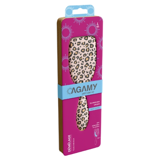 Brosse à Cheveux Démêlage Tous Cheveux Tête Détachable et Lavable Happy Hair Day AGAMY