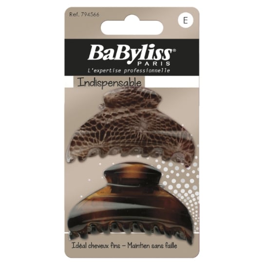 Pinces à Cheveux Anti-Glisse Noir BABYLISS