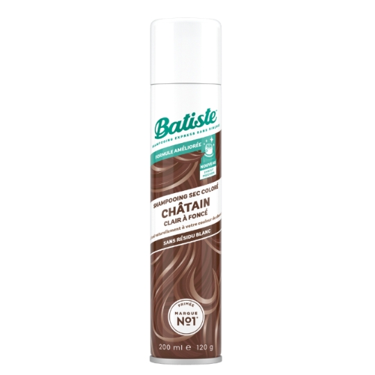 Shampoing Sec pour Cheveux Châtain Clair à Foncé Sans Résidu Blanc BATISTE