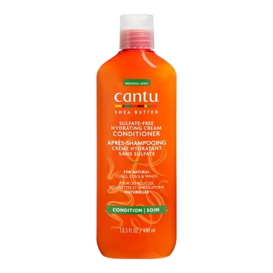 Après-Shampoing Hydratant pour Cheveux bouclés, frisés, crépus et ondulés Beurre de karité Sans sulfate CANTU