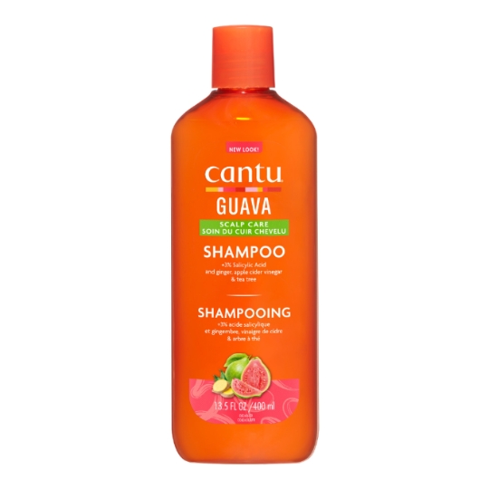 Shampoing Soin du Cuir Chevelu Acide Salicylique Gingembre Vinaigre de Cidre Arbre à Thé Goyave CANTU