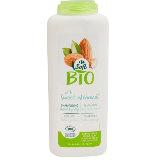 Shampooing doux à l'extrait d'amande douce pour cheveux secs CARREFOUR SOFT BIO