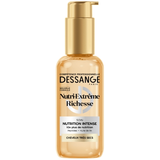 Soin cheveux Cheveux Très Secs Nutrition Intense Peptides Huile de lin DESSANGE