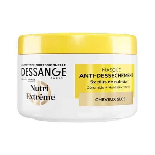 Masque Cheveux Secs Anti-Dessèchement Nourrissant Céramide et Huile de Camélia Gamme Nutri Extrême DESSANGE