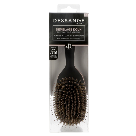 Brosse à Cheveux Démêlage Doux Fibres Nylon et Sanglier DESSANGE