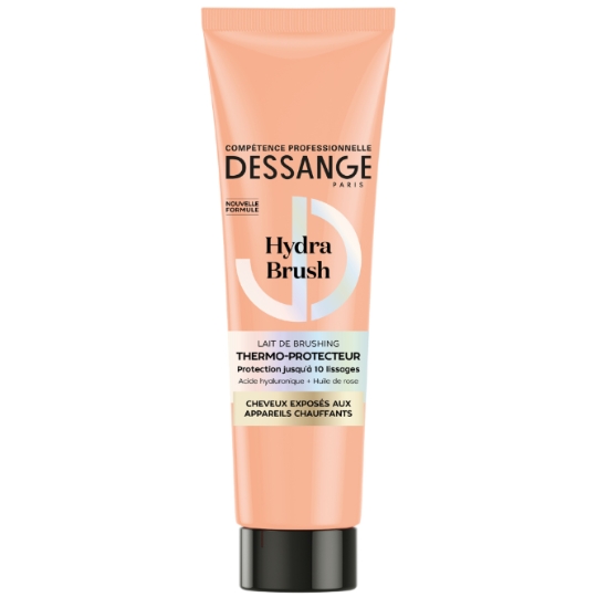 Lait Cheveux Exposés aux Appareils Chauffants Thermo-protecteur Protection jusqu'à 10 lissages à l'Acide Hyaluronique et Huile de Rose Hydra Brush DESSANGE