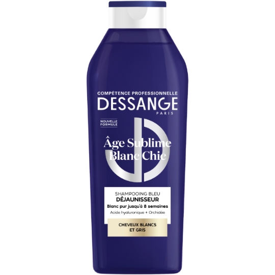 Shampoing Déjaunisseur pour Cheveux blancs Blanc Chic DESSANGE