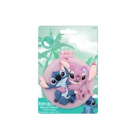 Brosse à Cheveux Miroir Pliante Picots Massants Lilo & Stitch DISNEY