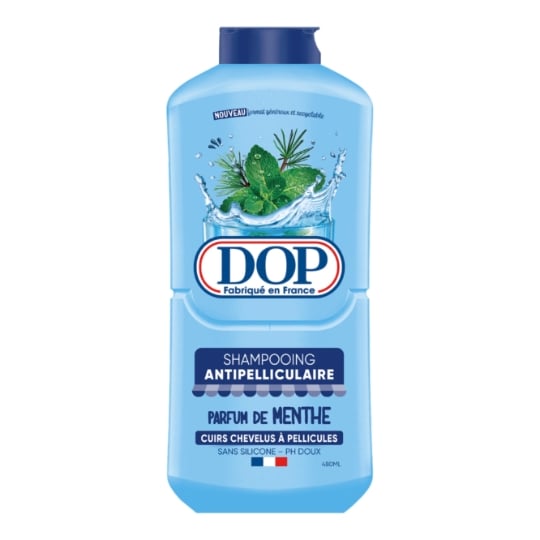 Shampoing Antipelliculaire pour Cheveux à pellicules Menthe Sans silicone pH Doux DOP