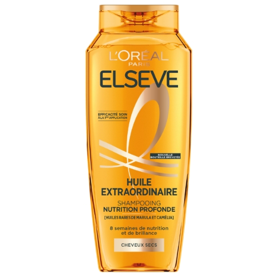 Shampoing Nutrition éclat pour Cheveux secs Huile Extraordinaire ELSEVE