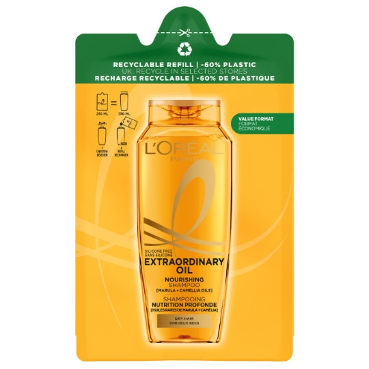 Shampoing Nutrition Éclat pour Cheveux secs Huile Extraordinaire ELSEVE
