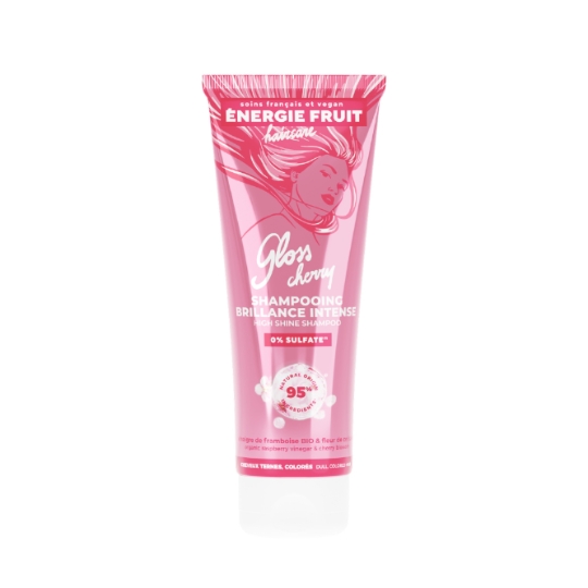Shampoing Éclat Couleur pour Cheveux colorés ou méchés Fleur de cerisier & vinaigre de framboise Bio ENERGIE FRUIT