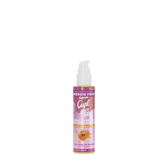 Huile Capillaire en Sérum Brillance Boucles Curl Gloss SOS à l'Huile de Ricin et Glycérine ENERGIE FRUIT