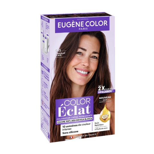 Coloration Cheveux Permanente 5.15 Chocolat Glacé Color Eclat EUGENE COLOR