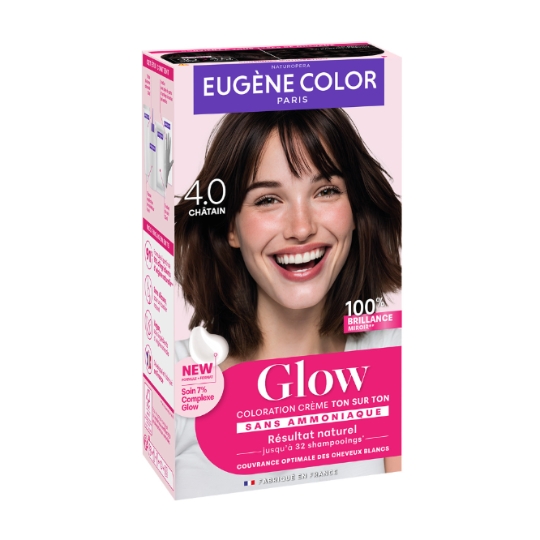 Coloration Permanente 4.0 Châtain Glow EUGENE COLOR