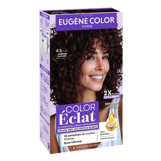 Coloration Permanente 4.5 Châtain Acajou Color Eclat EUGENE COLOR