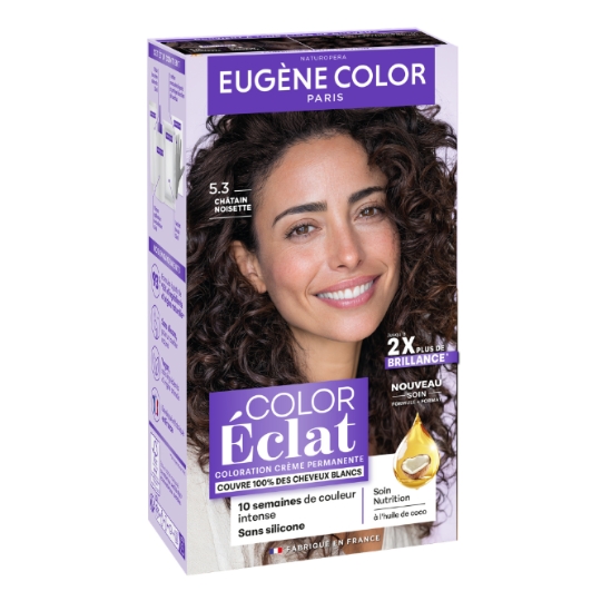 Coloration Cheveux Permanente 5.3 Châtain Noisette Color Eclat EUGENE COLOR