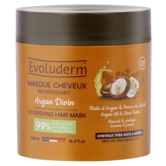 Masque Nourrissant Cheveux très secs et abîmés Argan Karité EVOLUDERM