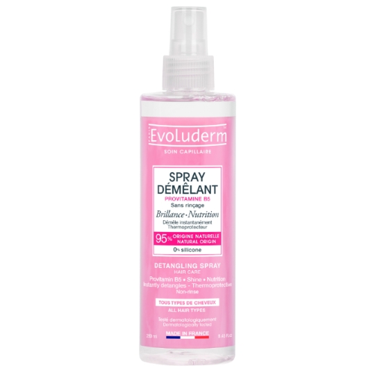 Spray Démêlant Provitamine B5 Brillance Nutrition Sans Rinçage EVOLUDERM