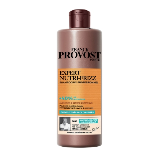 Shampoing Nutri-frizz pour Cheveux très secs ou frisés Aloé vera et Beurre de Mangue FRANCK PROVOST