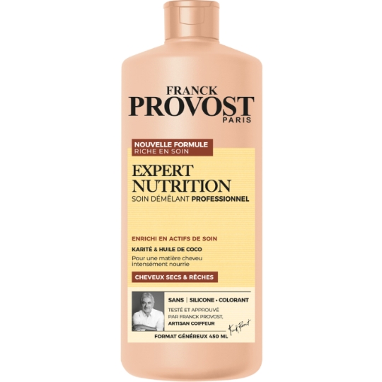 Après-Shampoing Démêlant Nourrissant pour Cheveux épais, secs à très secs, Bouclés et Ondulés Karité et Huile de Coco FRANCK PROVOST