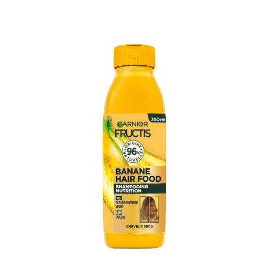 Shampoing Nourrissant pour Cheveux secs Banane Hair Food FRUCTIS