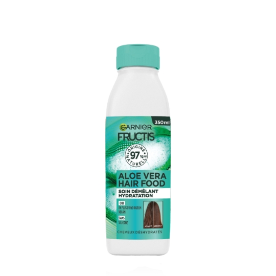 Après-Shampoing Hydratant Démêlant pour Cheveux normaux à secs Hair Food Aloe Vera FRUCTIS