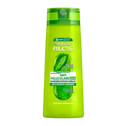 Shampoing 2en1 Anti-pelliculaire pour Cheveux normaux Thé vert FRUCTIS