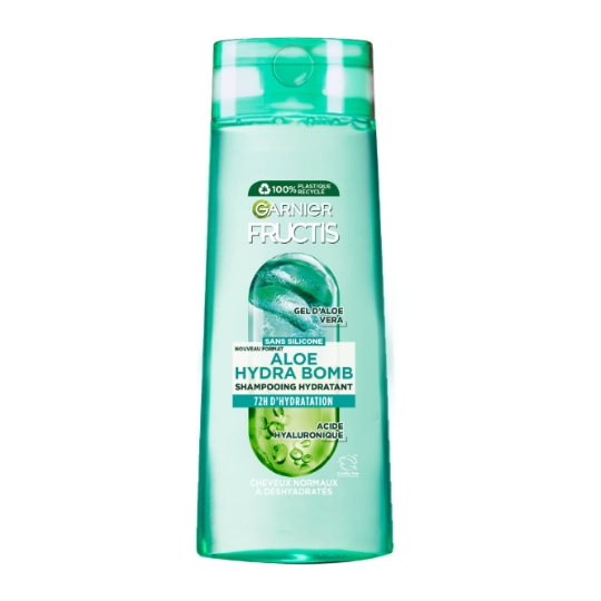 Shampoing Hydratant pour Cheveux normaux à déshydratés Aloe Vera et Acide Hyaluronique FRUCTIS