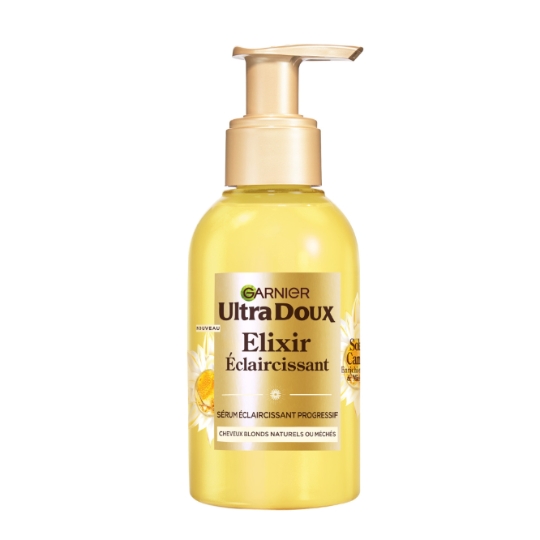 Sérum Éclaircissant Progressif Cheveux Blonds Naturels ou Méchés à la Camomille GARNIER ULTRA DOUX