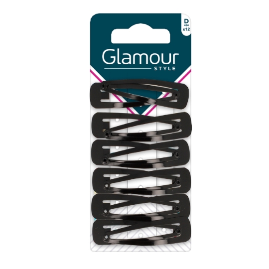 Barrette à Cheveux Clic Clac Métal Noir GLAMOUR PARIS