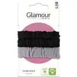 Elastiques à Cheveux Extra-Doux Noir et Gris GLAMOUR PARIS