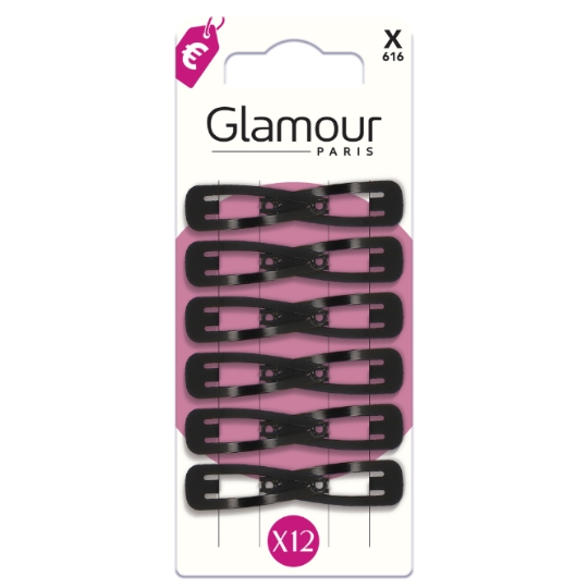 Pinces à Cheveux Clic Clac Noire GLAMOUR PARIS