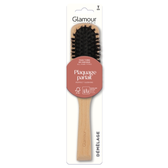 Brosse à Cheveux Plaquage Parfait pour Tous Types de Cheveux GLAMOUR PARIS