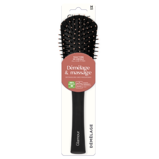 Brosse à Cheveux Démêlage  Massage pour Tous Types de Cheveux GLAMOUR PARIS