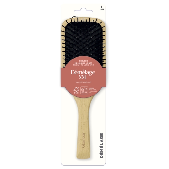 Brosse à Cheveux Démêlage XXL pour Cheveux Mi-Longs à Longs GLAMOUR PARIS
