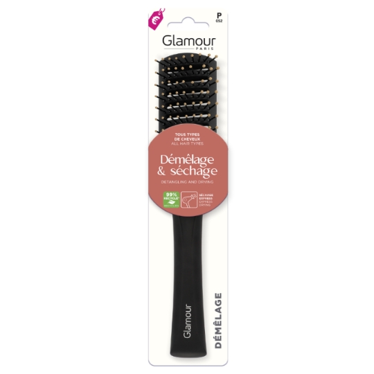 Brosse à Cheveux Démêlage & Séchage Express pour Tous Types de Cheveux GLAMOUR PARIS