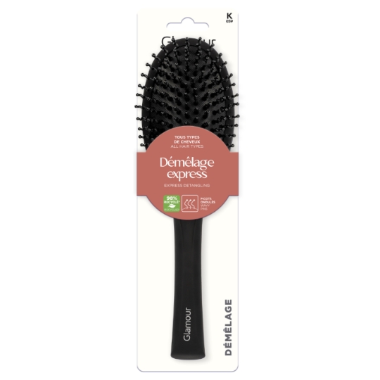 Brosse à Cheveux Démêlage Express pour Tous Types de Cheveux GLAMOUR PARIS