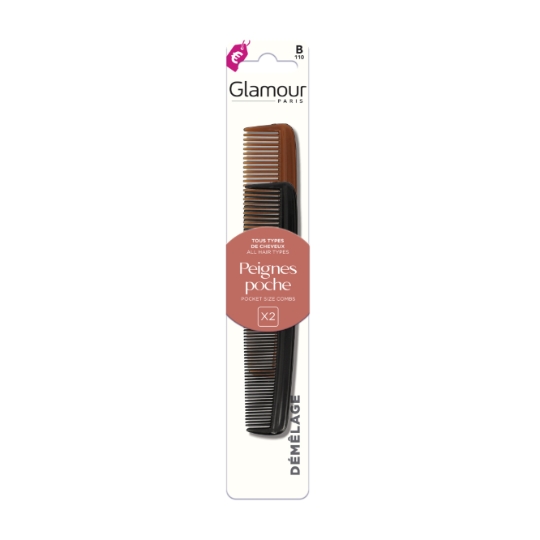 Peigne à Cheveux de Poche pour Tous Types de Cheveux GLAMOUR PARIS