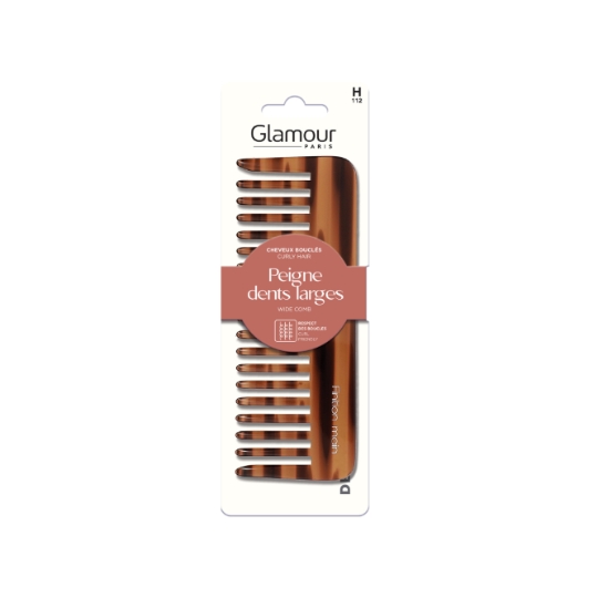 Peigne à Cheveux à Dents Larges pour Cheveux Bouclés GLAMOUR PARIS