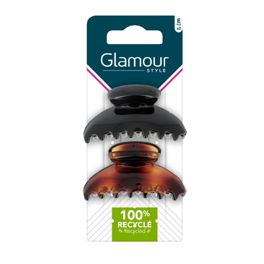 Pinces à Cheveux Noir et Marron GLAMOUR STYLE