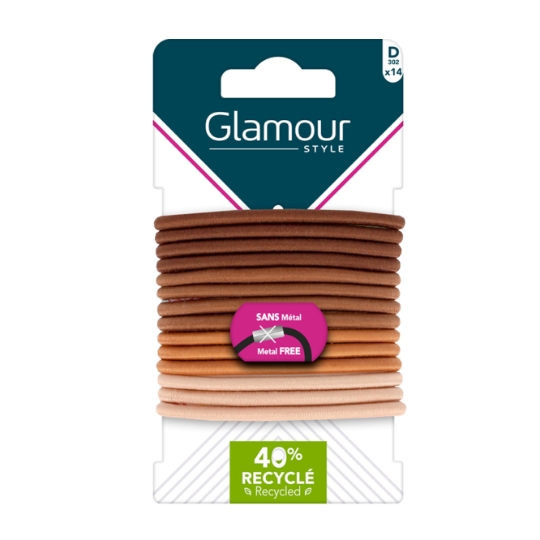 Elastiques à Cheveux Semi Epais Nude GLAMOUR STYLE