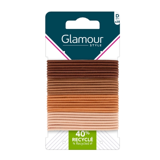 Elastiques à Cheveux Fin Nude Beige Marron Recyclé GLAMOUR STYLE